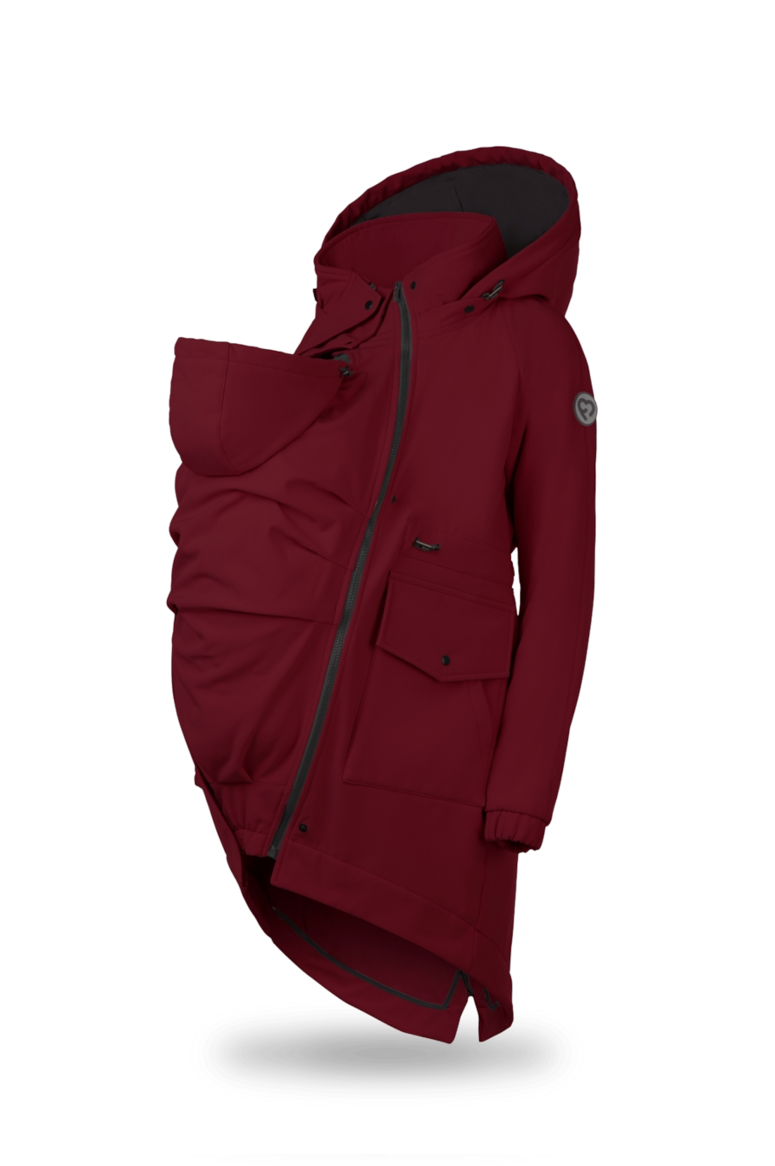 fun2bemum parka positie- en draagjas burgundy mawaho.nl